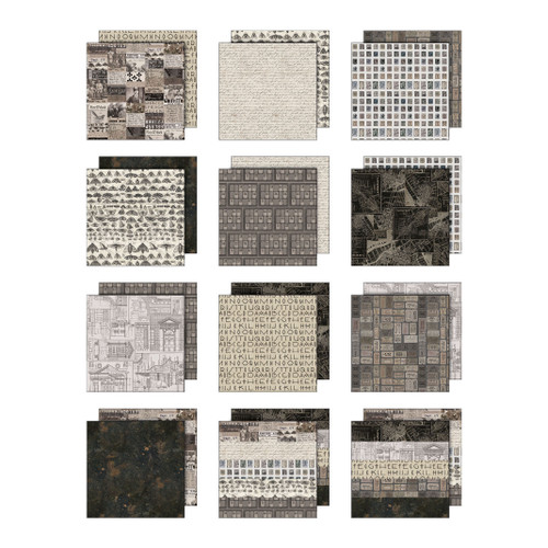 Idea-ology Double-Sided Cardstock 8"X8" 12/Pkg-Palette Collection: Charcoal - 5A003KRH-1HG6L