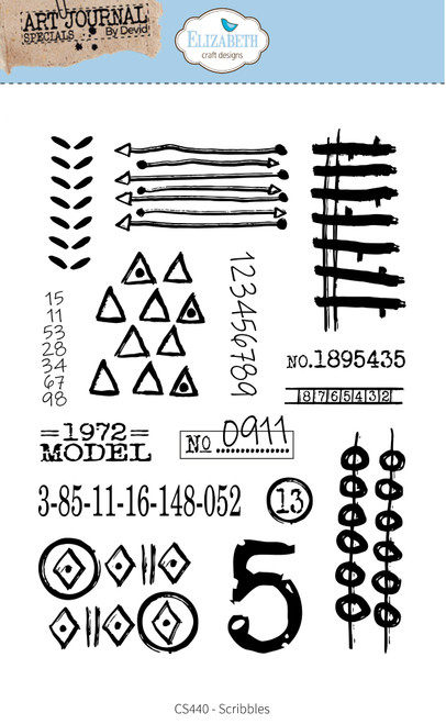 Elizabeth Craft Clear Stamps-Scribbles - 5A003KT9-1HG8Y - 741527318840