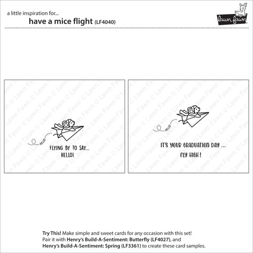 Lawn Fawn Clear Stamps -Have a Mice Flight - 5A003KFT-1HFVD