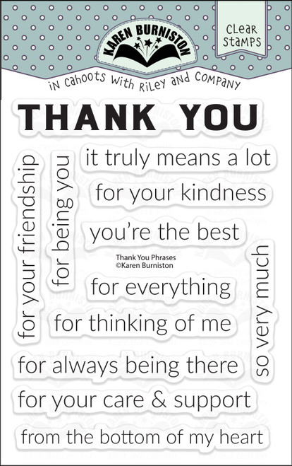 Karen Burniston Clear Stamps 3"x4"-Thank You Phrases - 5A003KGX-1HFY6 - 084282635808