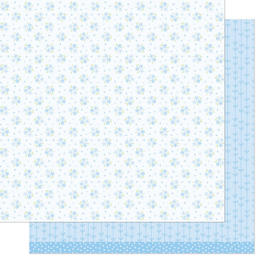 Lawn Fawn Paper 12x12 Pack-Blissful Blossoms, Bellflower - 5A003KFS-1HFVF - 783385669542