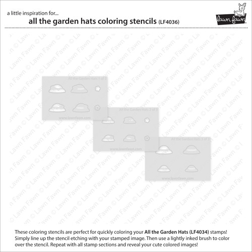 Lawn Clippings Coloring Stencils-All the Garden Hats - 5A003KFW-1HFVH