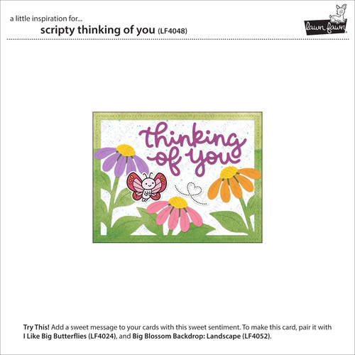 Lawn Cuts Custom Craft Die-Scripty Thinking of You - 5A003KG2-1HFWD