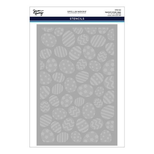 Spellbinders Layered Stencil by Simon Hurley-Ornate Eggs - 5A003KL4-1HFZL - 810205710754