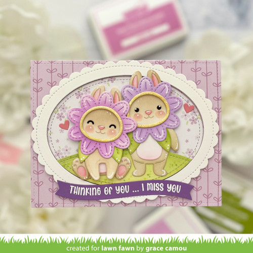 Lawn Cuts Custom Craft Die-Stitched Scalloped Oval Stackables AddOn - 5A003KFX-1HFWS