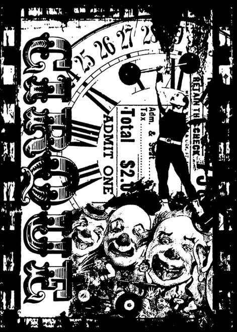 Tim Holtz Cling Stamps 2.5"X3.5"-CIRCUS FREAK - 5A003KGB-1HFWT - 732388248438