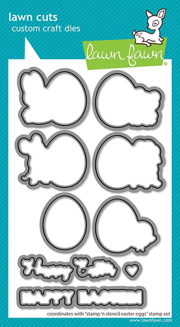 Lawn Cuts Custom Craft Die-Stamp 'n Stencil Easter Eggs - 5A003KDX-1HFWM - 783385669337