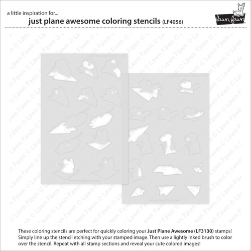 Lawn Clippings Coloring Stencils-Just Plane Awesome - 5A003KDY-1HFWN