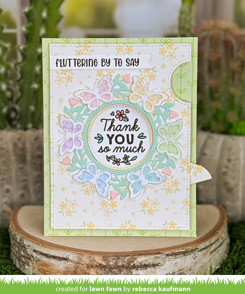 Lawn Cuts Custom Craft Die-Magic Iris Butterfly Wreath Add-On - 5A003KG4-1HFVK