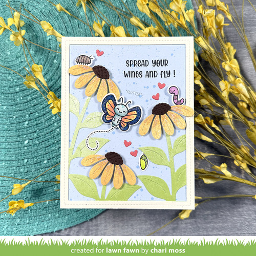 Lawn Fawn Clear Stamps-Henry's Build-A-Sentiment: Butterfly - 5A003KG0-1HFVM