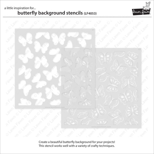 Lawn Clippings Coloring Stencils-Butterfly Background - 5A003KFK-1HFVL