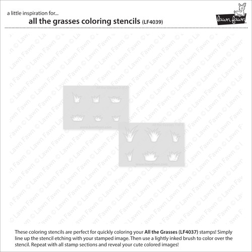Lawn Clippings Coloring Stencils-All the Grasses - 5A003KFN-1HFWQ