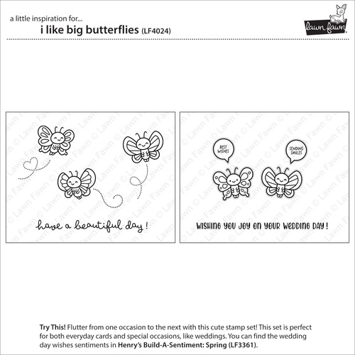 Lawn Fawn Clear Stamps -I Like Big Butterflies - 5A003KF5-1HFVR