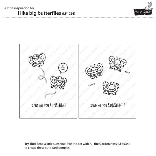Lawn Fawn Clear Stamps -I Like Big Butterflies - 5A003KF5-1HFVR
