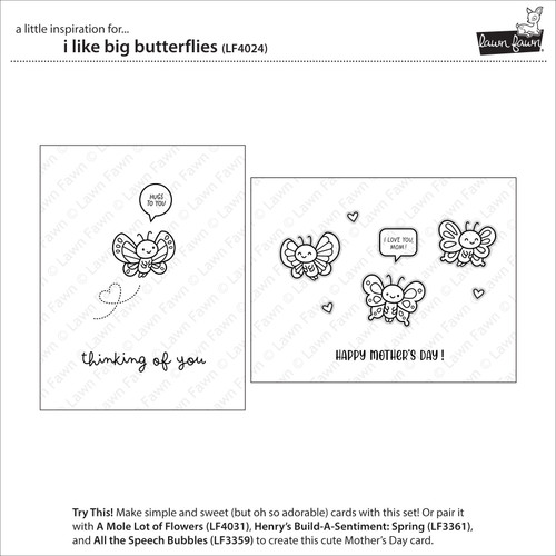 Lawn Fawn Clear Stamps -I Like Big Butterflies - 5A003KF5-1HFVR