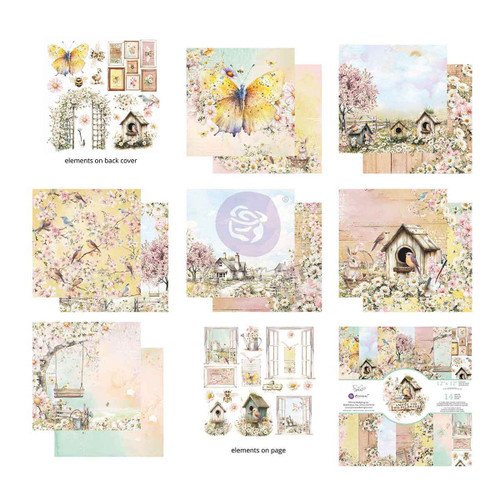 Prima Double-Sided Paper Pad 12"X12" 14/Pkg-Among the Wildflowers - 5A003KTS-1HG9Q