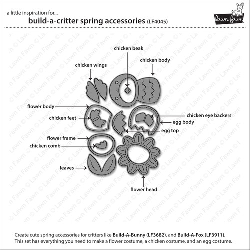 Lawn Cuts Custom Craft Die-Build-A-Critter Spring Accessories - 5A003KDZ-1HFVS