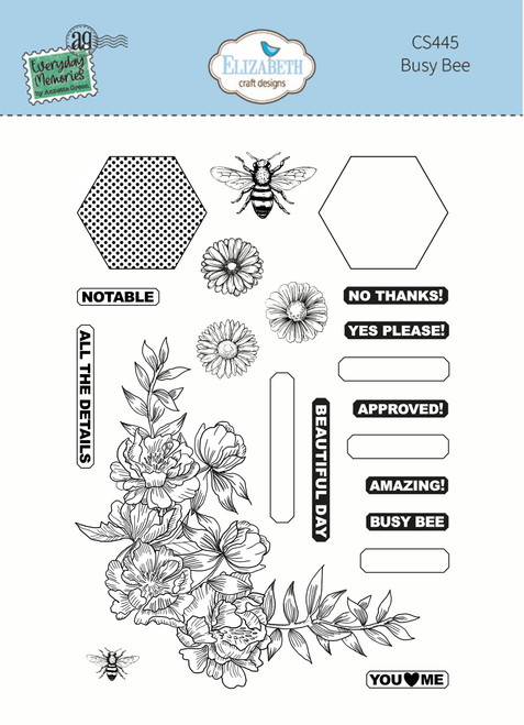 Elizabeth Craft Clear Stamps-Busy Bee - 5A003KBQ-1HFMC - 741527319021