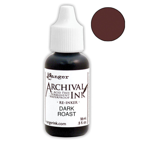 Ranger Archival Pad Reinker .5oz-Dark Roast - ARR5-1HFYN - 789541090618