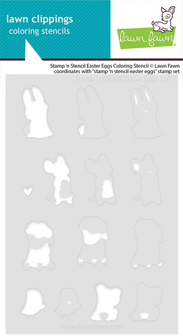 Lawn Clippings Coloring Stencils-Stamp 'n Stencil Easter Eggs - 5A003KFF-1HFVZ - 783385669344