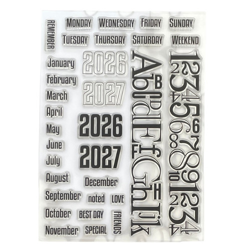 Elizabeth Craft Clear Stamps-Calendar Elements - 5A003KC2-1HFMF