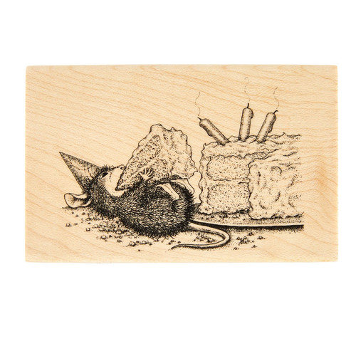 House-Mouse Wood Mount Stamp-Sweet Birthday - 5A003KK9-1HFZZ - 810176105740
