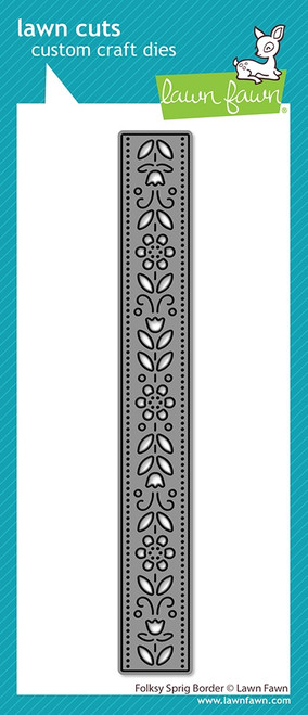 Lawn Cuts Custom Craft Die-Folksy Sprig Border - 5A003KF6-1HFW2 - 783385669214