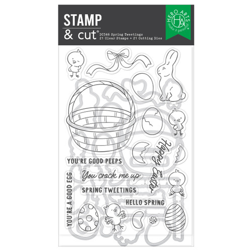 Hero Arts Stamp & Cut-Spring Tweetings - 5A003KKC-1HG02 - 085700951326