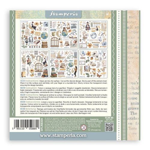 Stamperia Assortment Rub-On Kit 6/Pkg-Secret Diary - 5A003K5N-1HFGL