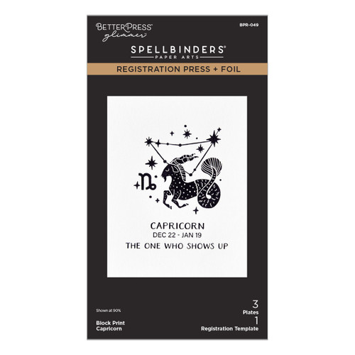Spellbinders BetterPress Registration Press & Foil-Block Print Capricorn - 5A003KKB-1HG04 - 810176109175