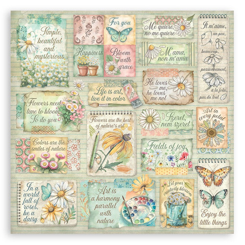 Stamperia Scrapbooking Double-Sided Paper Pad 12"x12" 10/Pkg-Daisy Art - 5A003K5J-1HFGG