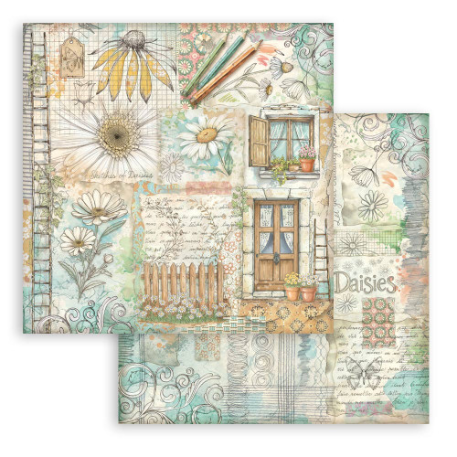 Stamperia Scrapbooking Double-Sided Paper Pad 12"x12" 10/Pkg-Daisy Art - 5A003K5J-1HFGG