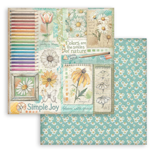 Stamperia Scrapbooking Double-Sided Paper Pad 12"x12" 10/Pkg-Daisy Art - 5A003K5J-1HFGG