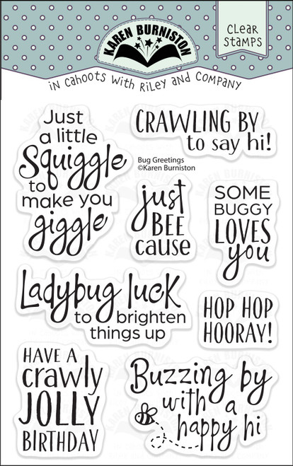 Karen Burniston Clear Stamps 3"x4"-Bug Greetings - 5A003KHF-1HFXL - 084282635648