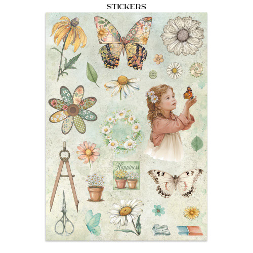 Stamperia Junk Journal Stickers, Cut-outs & Backgrounds-Daisy Art - 5A003K5D-1HFGY