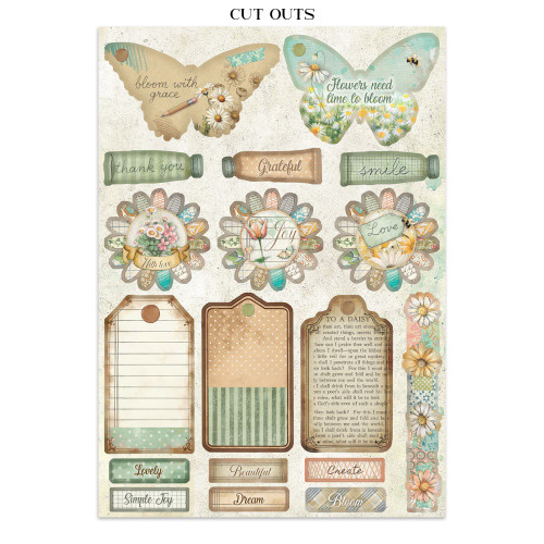 Stamperia Junk Journal Stickers, Cut-outs & Backgrounds-Daisy Art - 5A003K5D-1HFGY