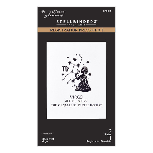 Spellbinders BetterPress Registration Press & Foil-Block Print Virgo - 5A003KK8-1HG07 - 810176109137