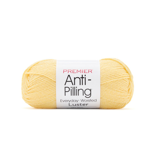Premier Yarns Anti-Pilling Everyday Worsted Luster Yarn-Yellow - 5A003KDV-1HFSD - 840166861127