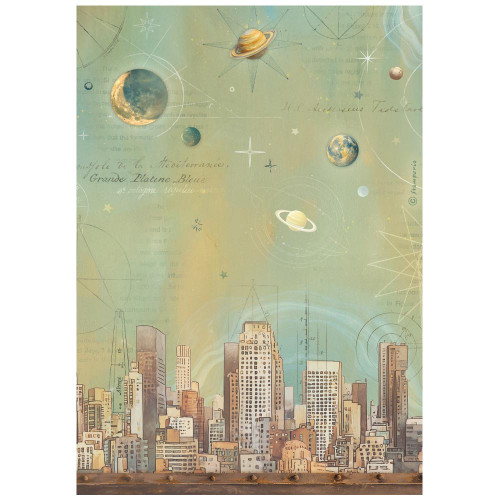 Stamperia Rice Paper Sheet A4-A New Beginning Skyline - 5A003L0L-1HGHV - 5993110051374