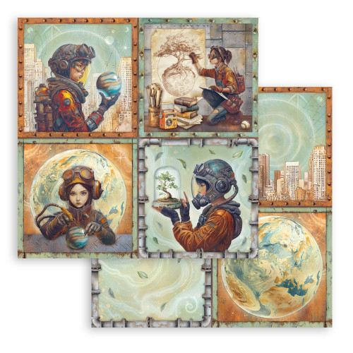 Stamperia Backgrounds Double-Sided Paper Pad 12"X12" 10/Pkg-A New Beginning - 5A003L08-1HGHS