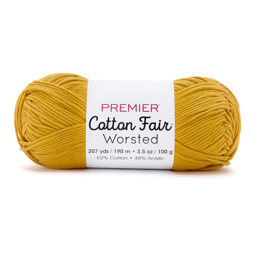 Premier Yarns Cotton Fair Worsted Yarn-Goldenrod - 5A003KDT-1HFS7 - 840166857465
