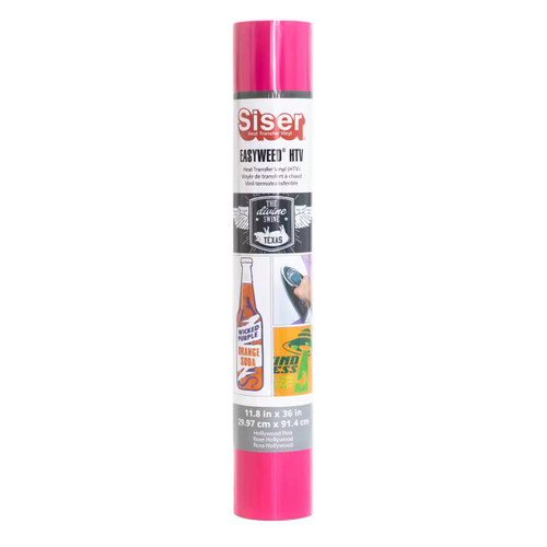 Siser EasyWeed Heat Transfer Vinyl 11.8"X36" Roll-Hollywood Pink - 5A003K18-1HFCP - 852886007846