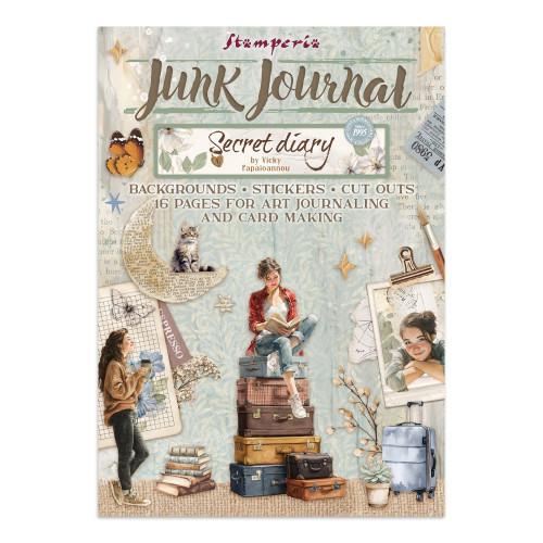 Stamperia Junk Journal Stickers, Cut-Outs & Backgrounds-Secret Diary - 5A003K5T-1HFH7 - 5993110050896