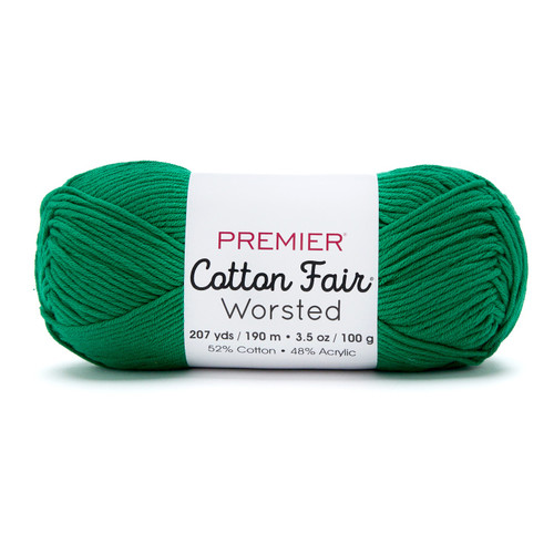 Premier Yarns Cotton Fair Worsted Yarn-Kelly - 5A003KDT-1HFRF - 840166857557