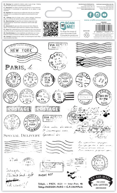 Craft Consortium The Collector Rub-On Transfers 2/Pkg-Postage - 5A003JY6-1HF7R