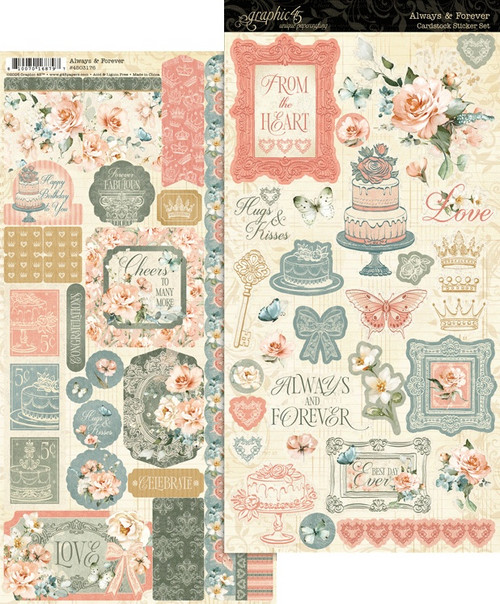 Graphic 45 Sticker Sheet-Always & Forever - 5A003JZB-1HF97 - 810070168797