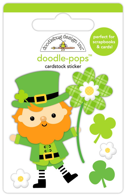 Doodlebug Lucky Me Doodle-Pops 3D Stickers-Lucky Leprechaun - 5A003K30-1HFDC - 842715090200