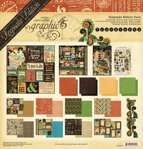 Graphic 45 Keepsake Edition-Typography - 5A003JZT-1HF9J - 810070169053