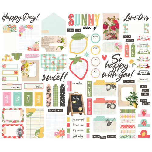 Simple Stoires Journal Bits & Pieces Die Cuts-Pink Lemondade - 5A003JQ5-1HDWL