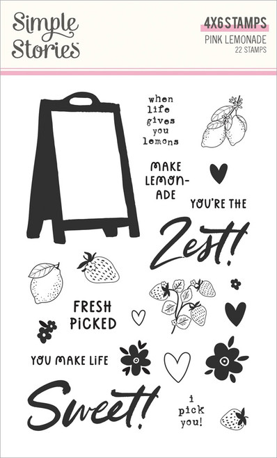 Simple Stories Pink Lemonade Photopolymner Stamps-Pink Lemondade - 5A003JPW-1HDWN - 810191523208